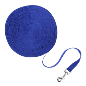 Dog Leash Long Obedience Recall Foot Feet Training Lead 6/15/23/33/50/100 FT (Length: 33 FT, Color: Blue)