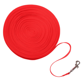 Dog Leash Long Obedience Recall Foot Feet Training Lead 6/15/23/33/50/100 FT (Length: 100 FT, Color: Red)