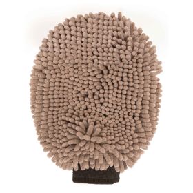 DGS Pet Products Dirty Dog Grooming Mitt Brown 10" x 7" x 1" (Color: Grey)
