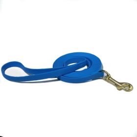 Solid Color Waterproof PVC Dog Leash, Wear-Resistant Stain-Resistant, Multiple Colors Available, for Small & Medium Dogs (Color: Bright Blue, size: M)