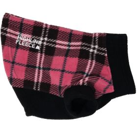 Highline Fleece Dog Coat - Pink and Black Plaid (Option: Size 20)