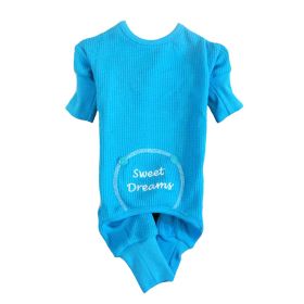 Blue Sweet Dreams Thermal Pajamas (Option: Large)